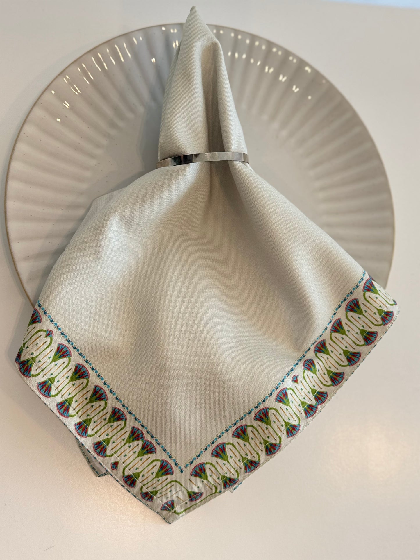 Dining Napkins - Green Lotus