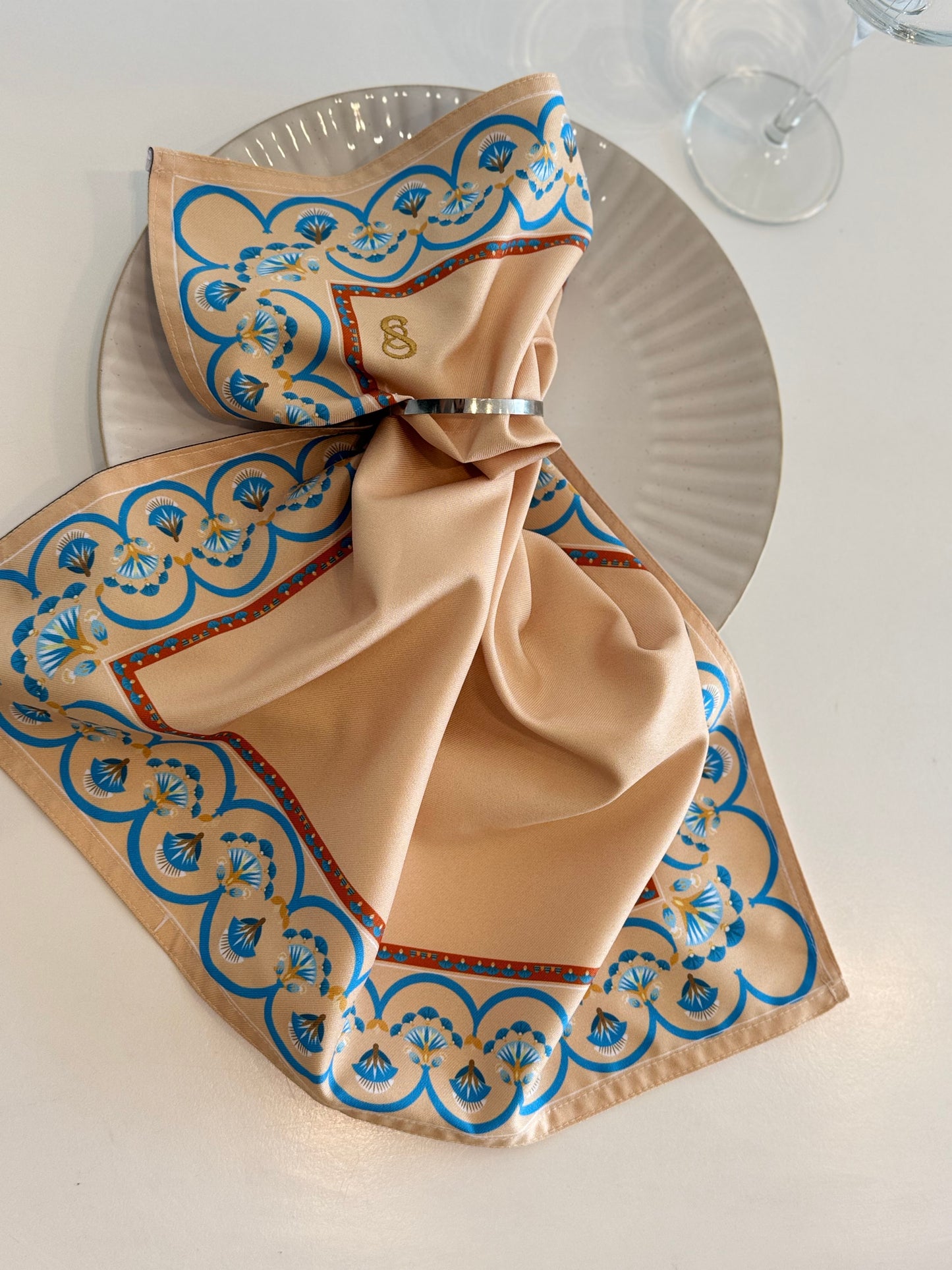 Dining Napkins Blue Lotus