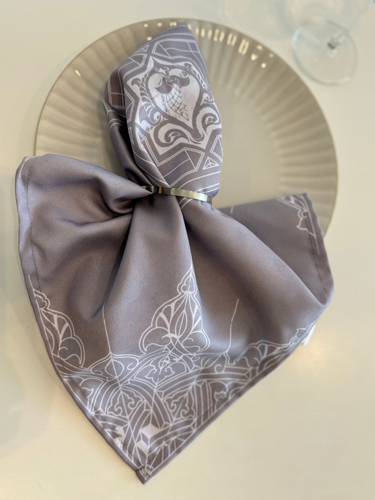 Dining Napkins- Grey Mamluk