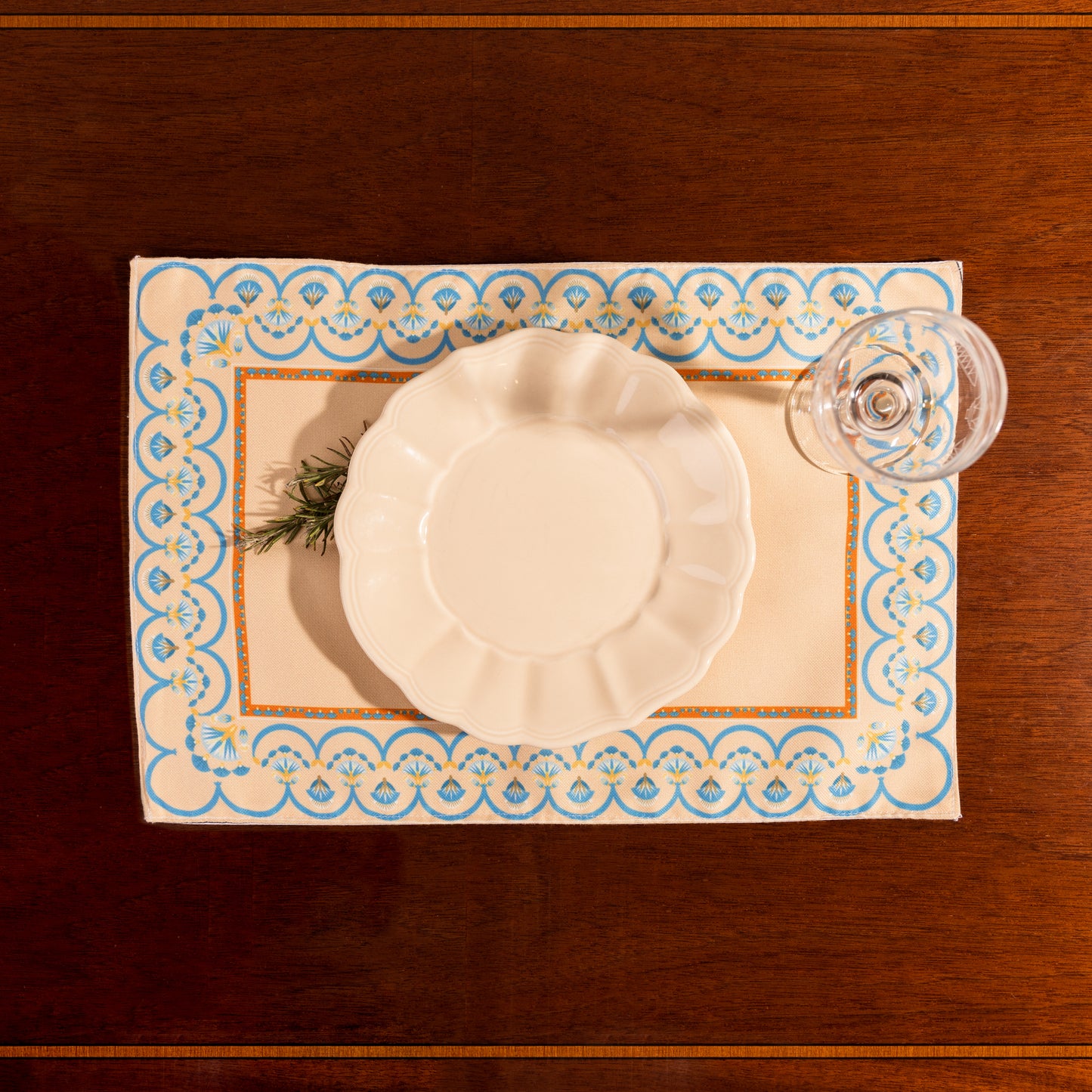 Blue Lotus Flower Placemat
