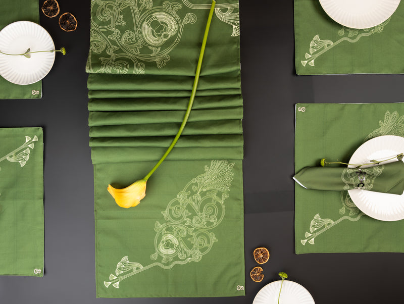 Roman Lotus GREEN placemats