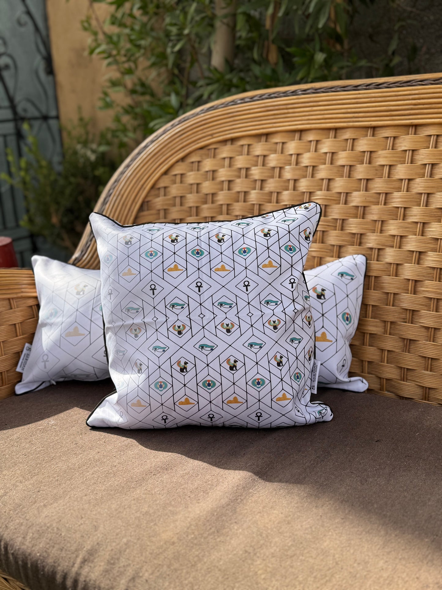 Ancient Egypt Good Luck Symbols- Cushion