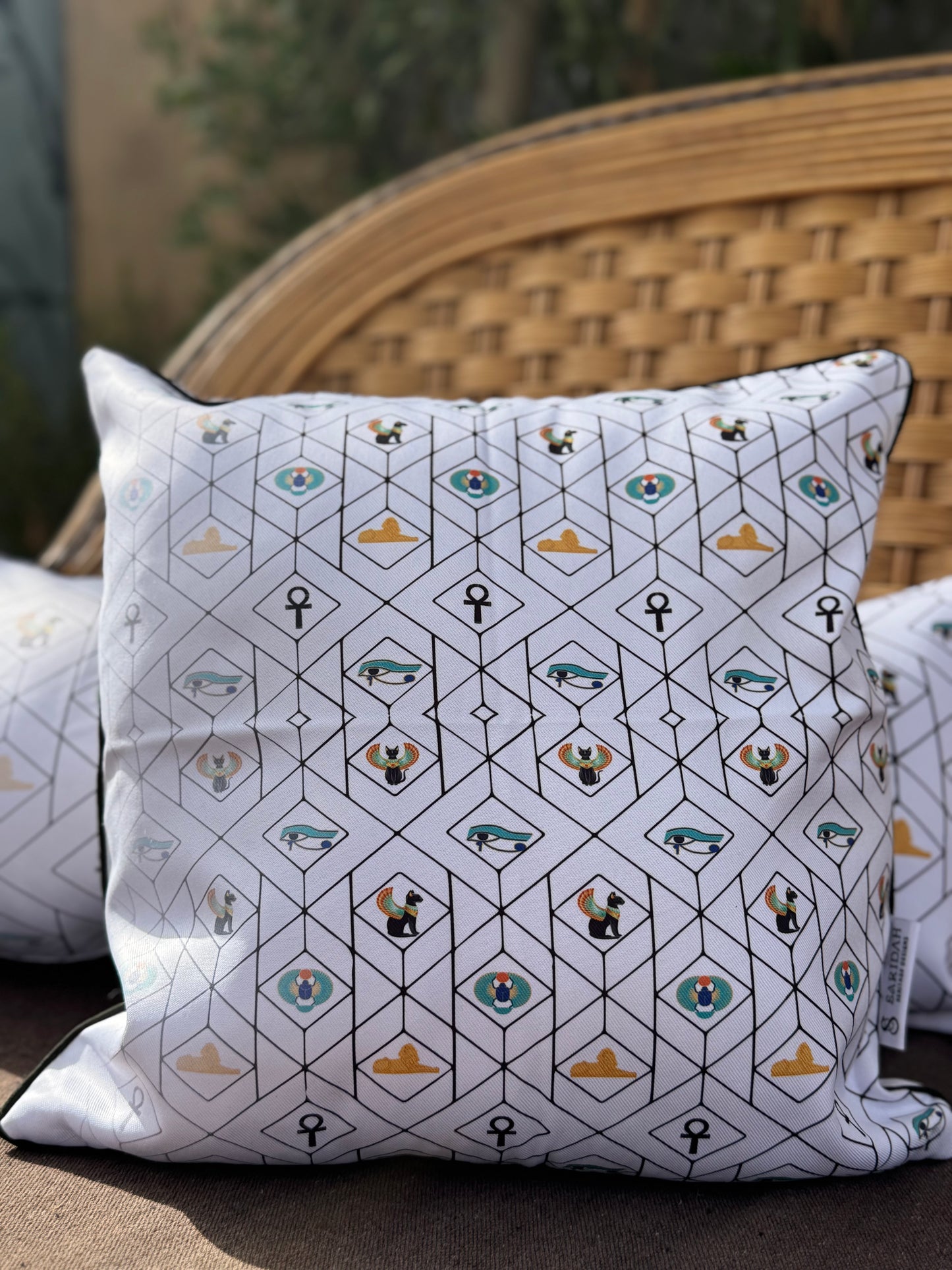 Ancient Egypt Good Luck Symbols- Cushion