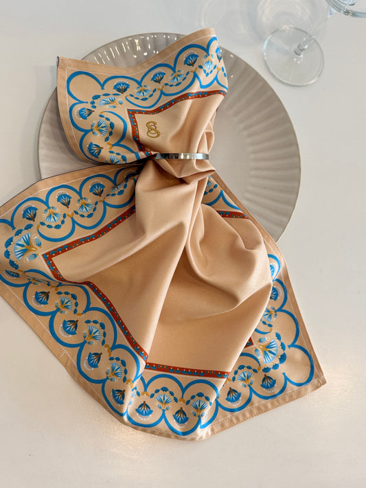 Dining Napkins Blue Lotus