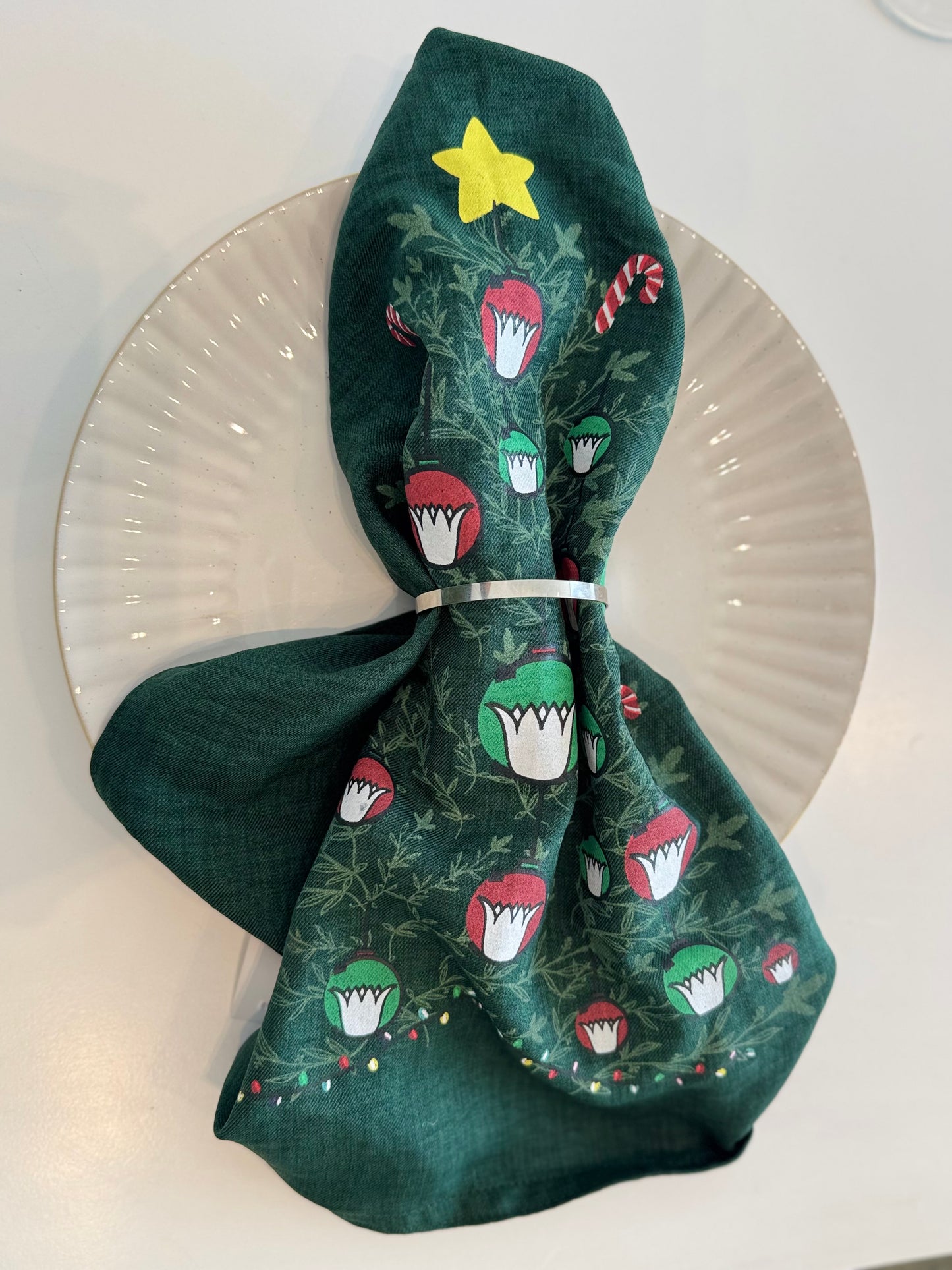 Christmas Restart Dining Napkin -Hand printed