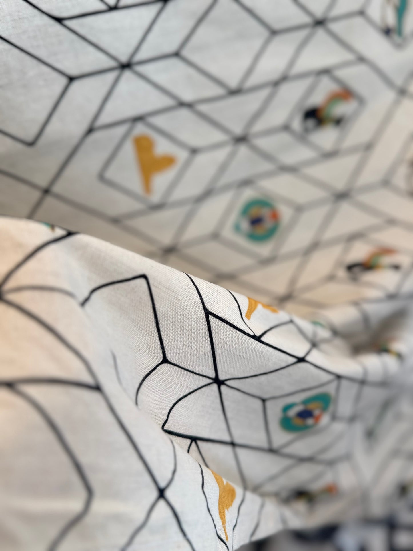 Runner- Good luck Symbols linen