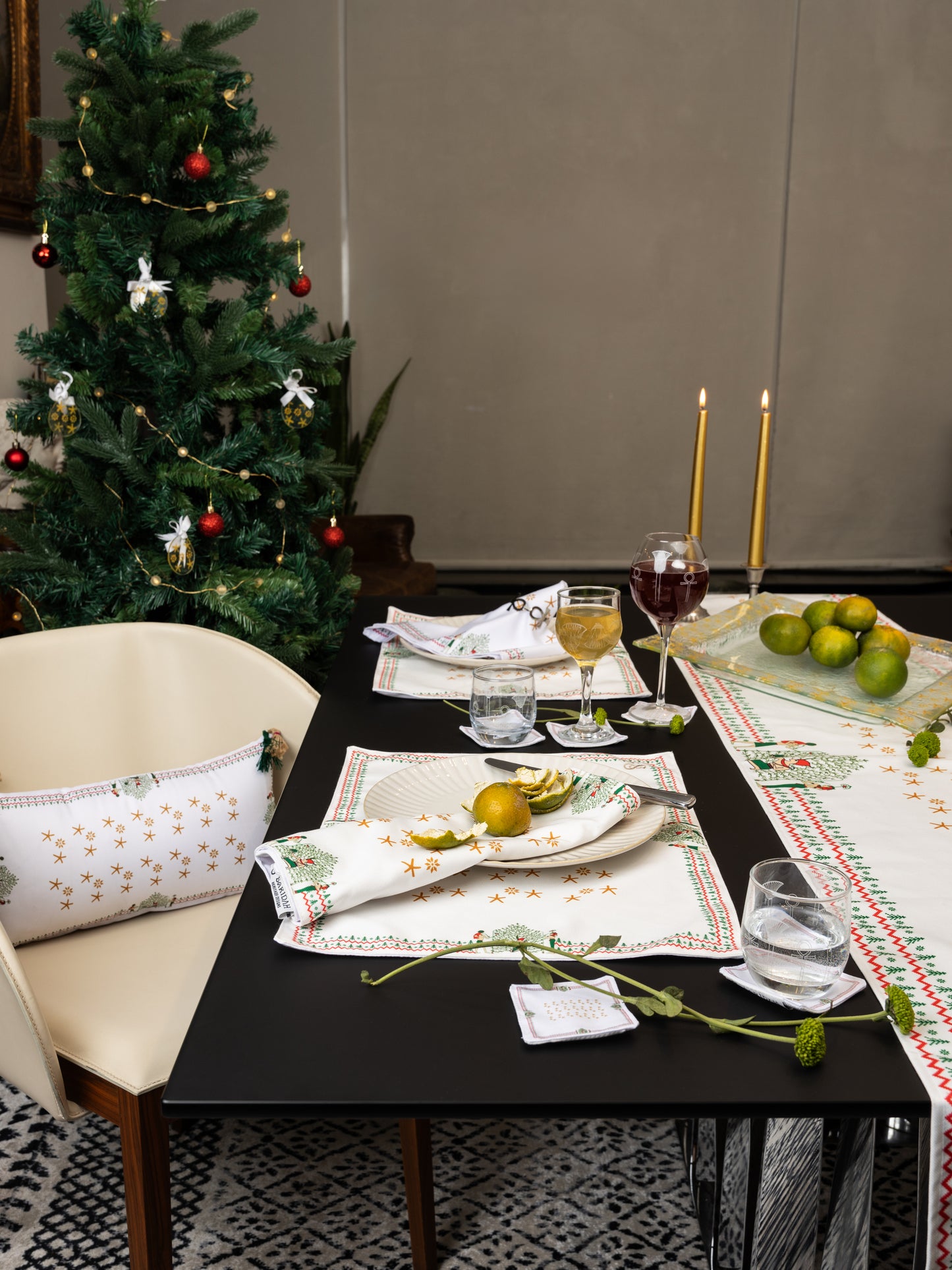 Ancient Egyptian Christmas Tree- Dining Napkin