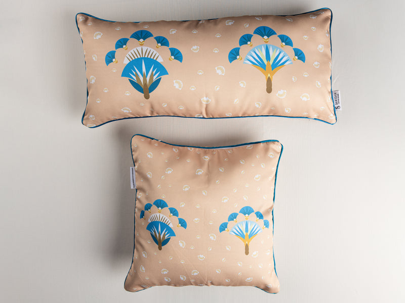 Ancient Egypt Blue Lotus- Cushion baguette