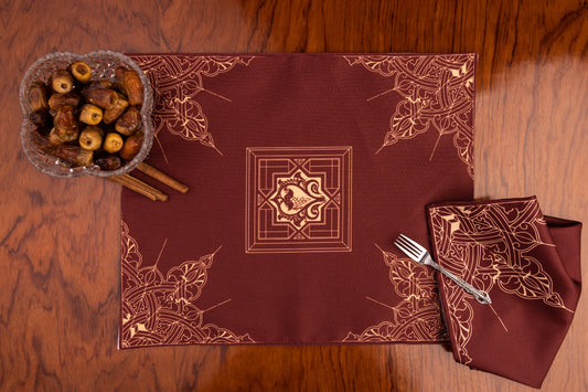 Dining Napkins- Burgundy Mamluk