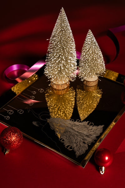 Apéritive tray Christmas peacock small